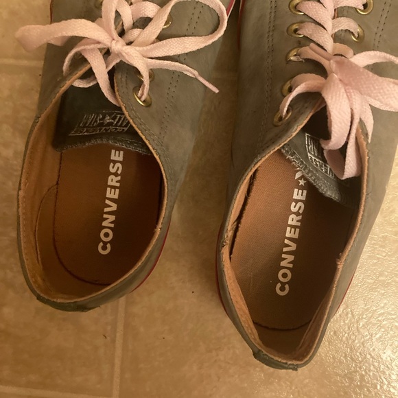 Converse green with red trim suede men’s 10 - Picture 3 of 3